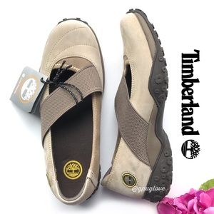 NWT TIMBERLAND Beige Leather Mary Jane Comfort Walking Hiking Shoes 6.5
